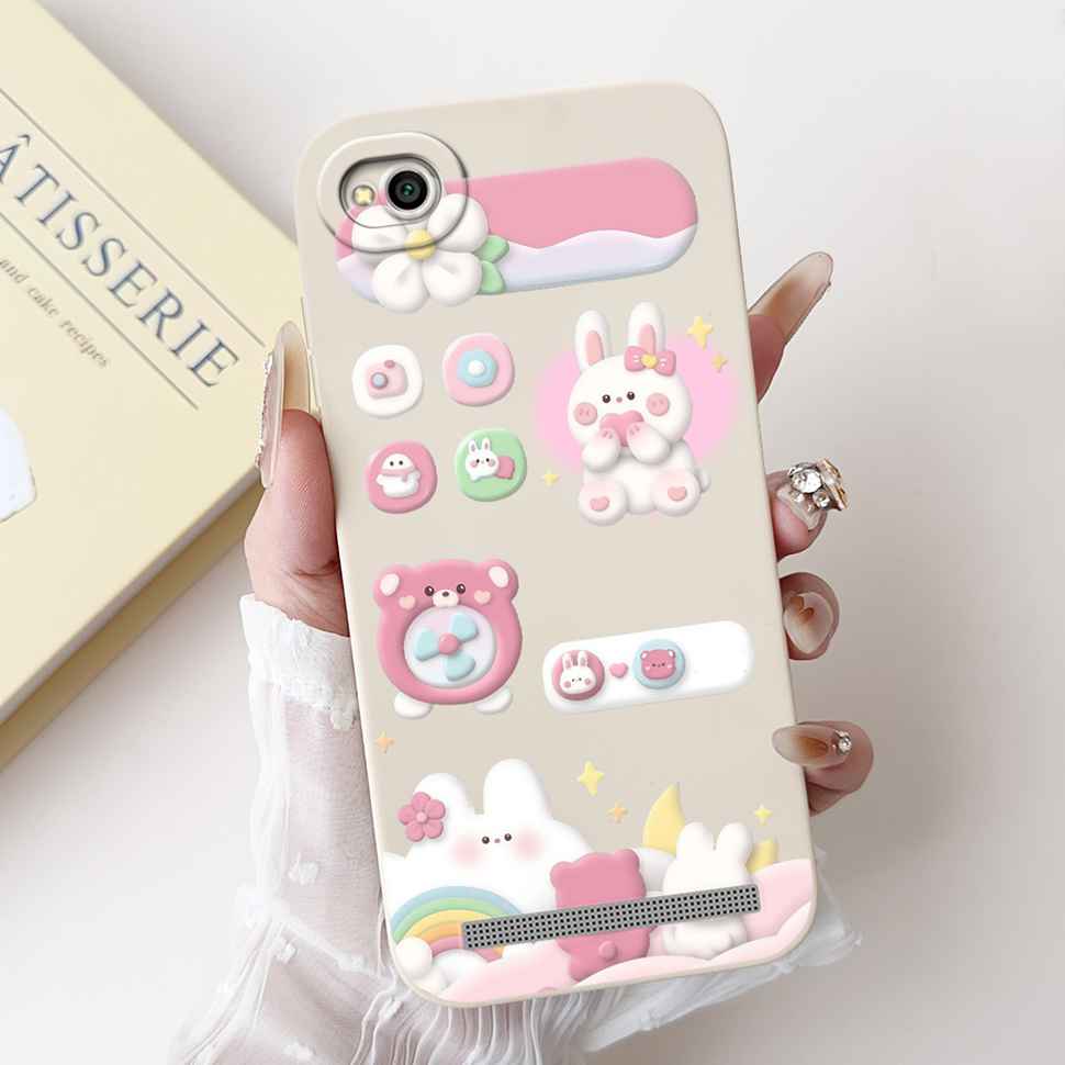 For Xiaomi Redmi 5A MCG3B Case Colorful Flowers Soft Silicone Cover For Redmi 5A redmi 5a MCG3B 5.0" Cute Rabbit Bumper Shell
