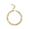 COACH Solid color rivet chain brass plated bracelet women's gold