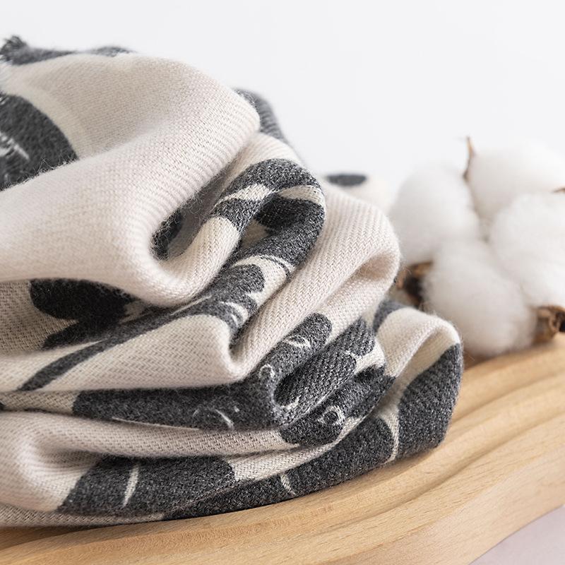 Street Style Imitation Cashmere Scarf Women's Winter New Neck Protection Cold Scarf Fashionable and Elegant Warm Shawl