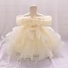 Платье для девочки Свадебное Платье для новорожденной девочки Платья для крещения с милым бантом Платье для дня рождения девочки-малышки Бальное платье AL190