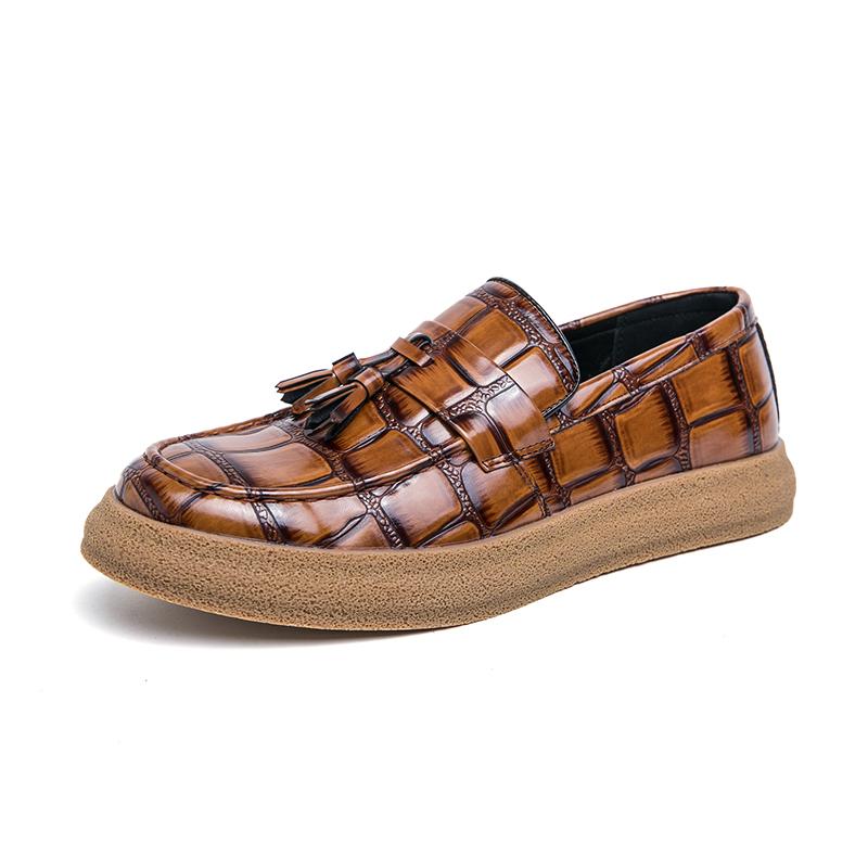 Повседневные кожаные мужские лоферы без застежек мокасины ручной работы в британском стиле мужские туфли для вождения для отдыха и прогулок мужская обувь для вечернего платья