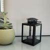 Wind-proof Lantern Candle Stand Black Outdoor Tea Light Iron Wind Lamp  Festival Gift