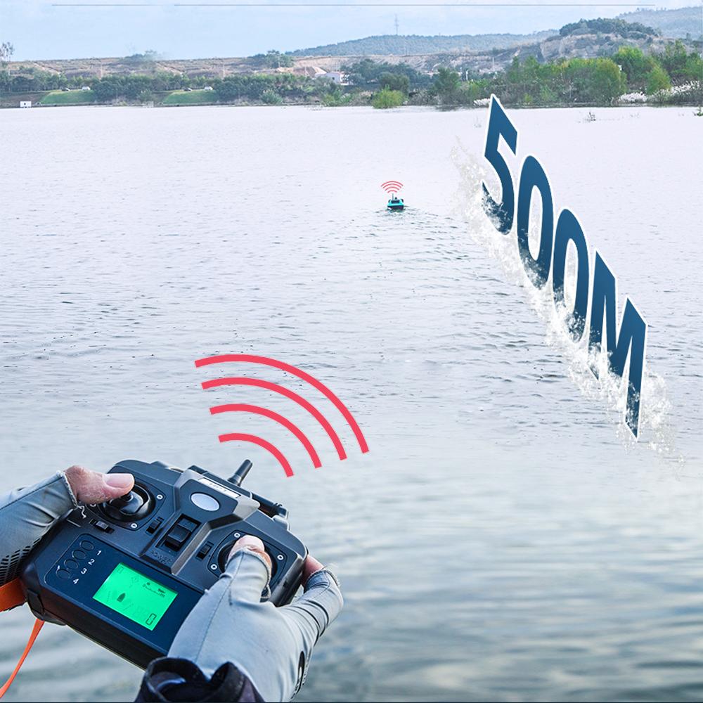 Wireless GPS Fishing Bait Boat with 3 Bait Containers Remo Control Bait Boat with 16-points GPS