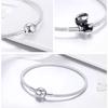 BAMOER Classic 925 Sterling Silver Love Forever Love Snake Chain Bracelets