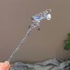 Neo Chinese Style Hairpin Glitter Crystal Flower Butterfly Feather Shaped Metal Hair Stick Trendy Girls Jewelry Hair Accessory