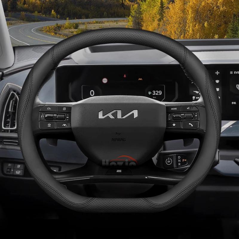 Кожаная накладка на руль автомобиля для Kia Sportage Sorento Niro Picanto K5 K3 K4 Xceed Ev9 Ev3 Ev6 Forte 2011 - 2024 2025 2026