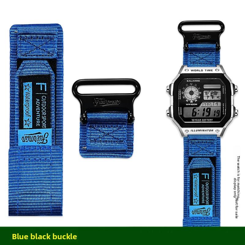 Для Casio 3299 AE-1200WH AE1300 Ремешок для часов Модификация AE1200 Дышащий нейлон Наручный ремешок для активного отдыха Металлический кольцо камуфляж аксессуары
