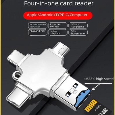 Устройство чтения карт памяти OTG 4-в-1 для устройств Apple, Type-C и Android