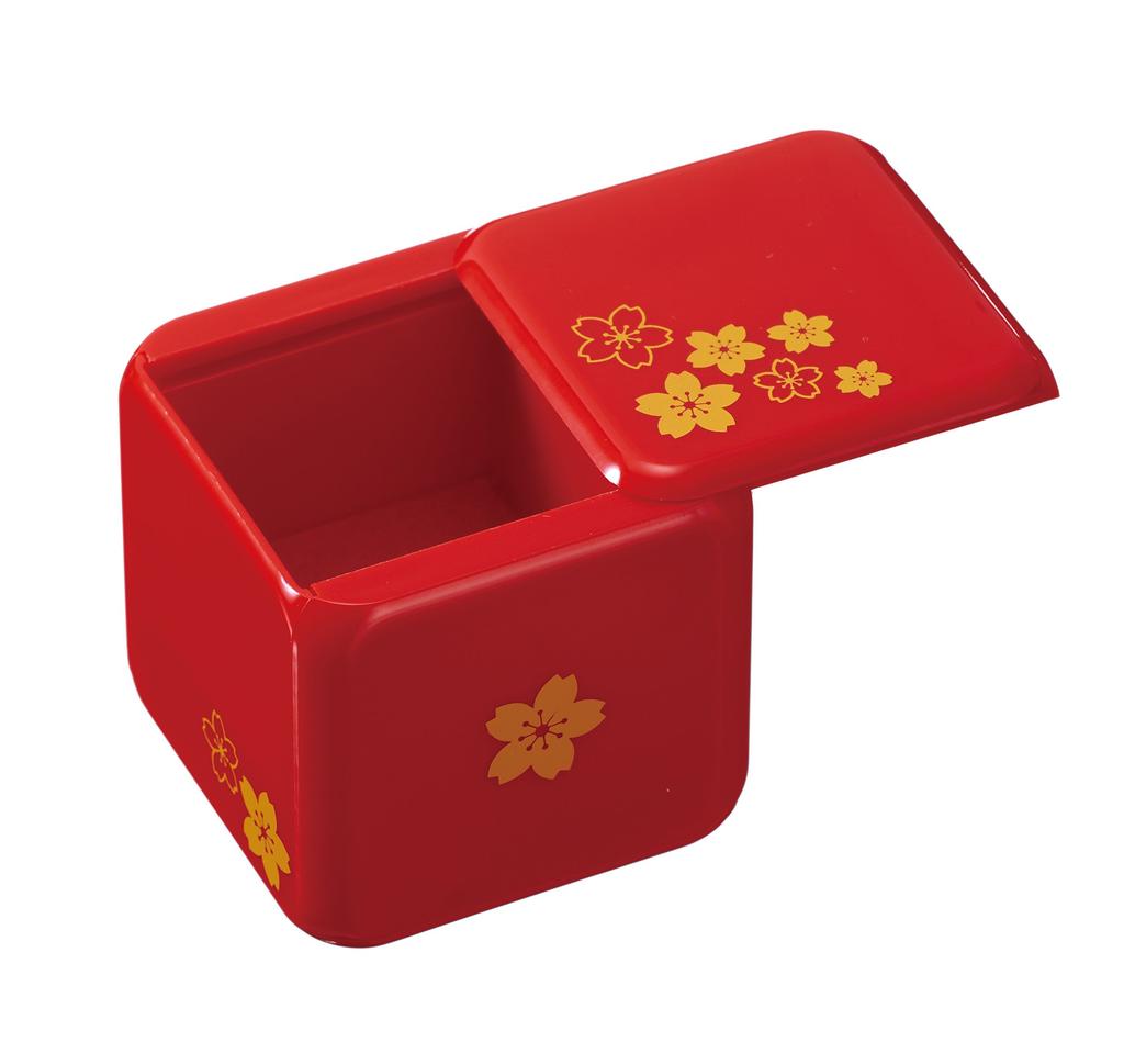 Коробка каракури лакированная красная