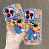 Doodle Girl Suitable for 16promax Apple Phone Case 15 Cute Cartoon 14 Mirror 13 All Ins Fun 8