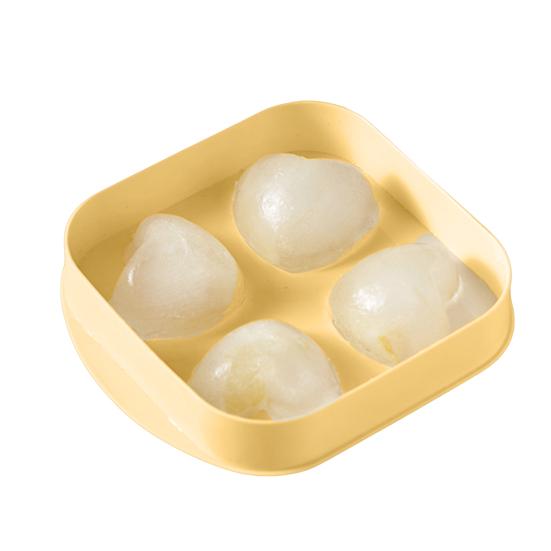 Поднос для кубиков льда в форме сердца, силиконовая 3D-форма для льда в форме сердца, 4 полости, большая машина для изготовления кубиков льда для виски, коктейлей, напитков, антипригарное покрытие, легко снимается для кухни