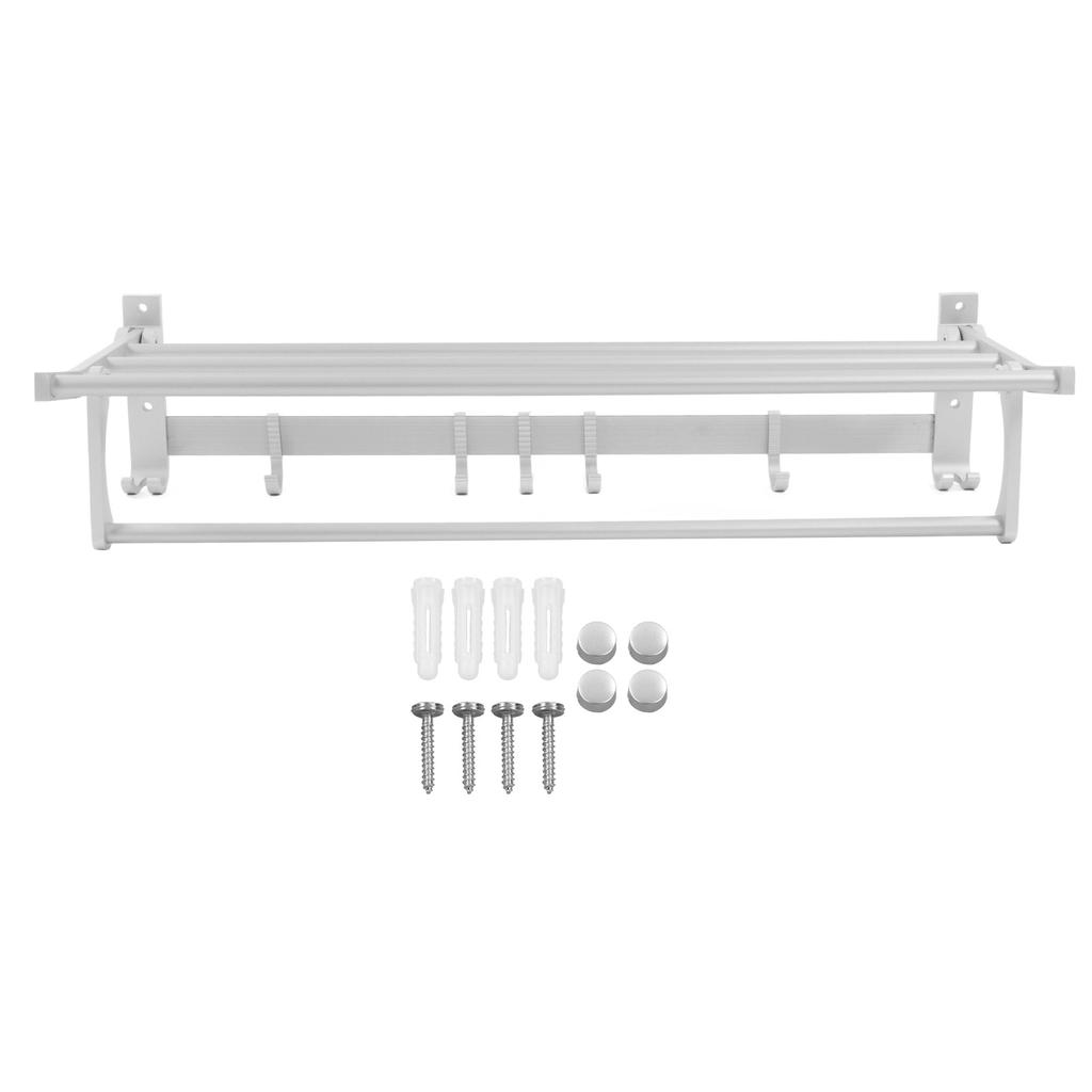 Bathroom Towel Rack Aluminium Material Modern Design Keeping Tidy Kitchen Towel Shelf for Home Hotel