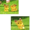 6Pcs Detailed Glowing In Dark Resins Deer Statue Handmade Decorative Figurine For Home Office Desk Bookshelves Decors