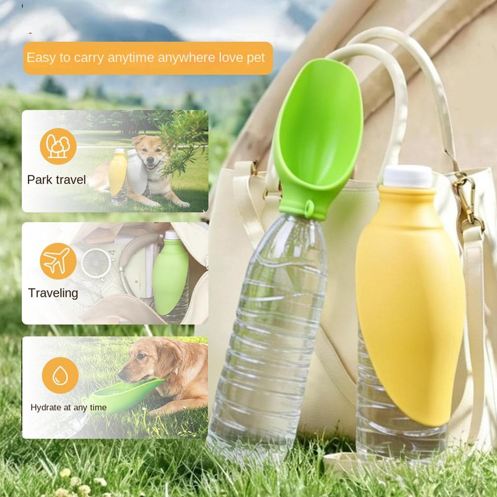 Leakproof Dog Travel Water Bottle Silicone Large Portable Pet Feeder Outdoor Drinking Bowl Puppy Cat Walking Feeding Supplies