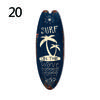 1PC Sea Surfboard Summer Beach Ocean Theme Decorative Wooden Printed Welcome Door Sign Home Board Vintage