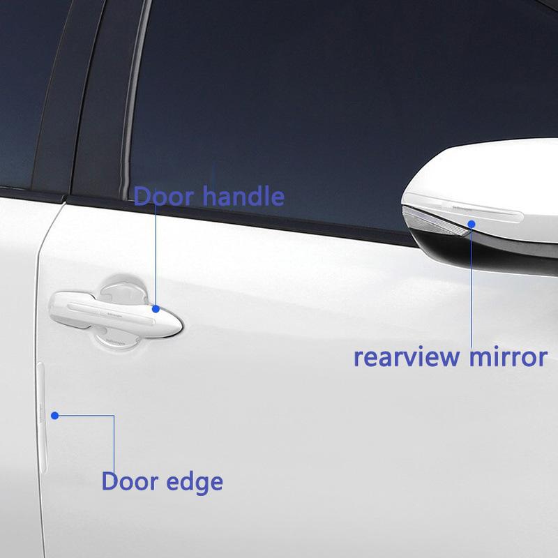 Car Door Handle Bowl Protector Transparent Anti Scratch Sticker Automobile Door Handle Bowl Protective Film Exterior Accessories