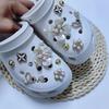 New Hole Shoes Decoration DIY Removable Four-leaf Flower Love Letter Brand Pearl Shoe Buckle Accessories Shoe Flower