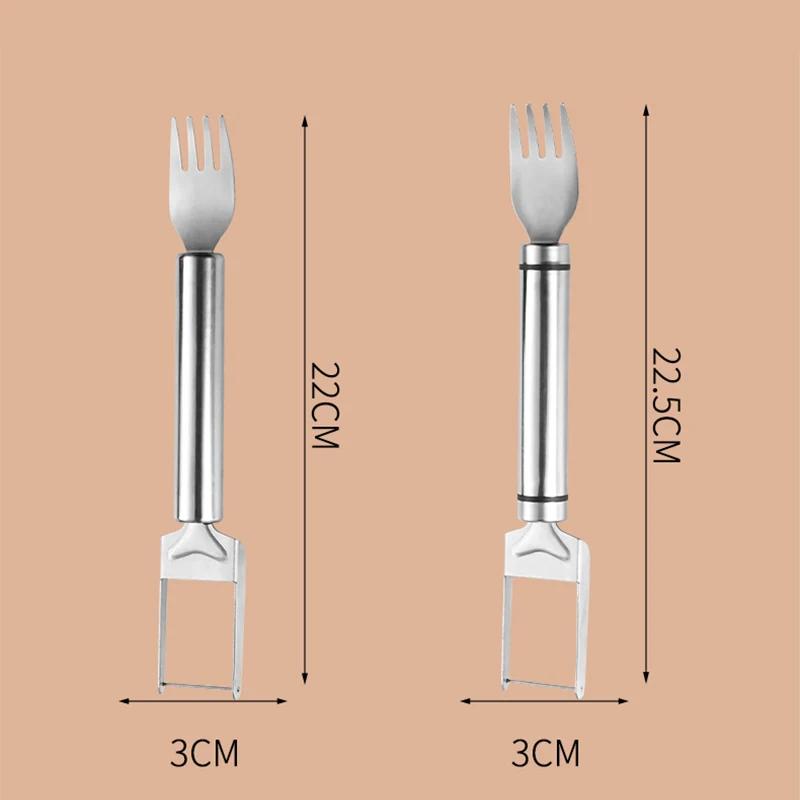 Stainless Steel Watermelon Fork Slicer Portable Watermelon Slicer Cutter Watermelon Fork Multifunctional Fruit Tool Household