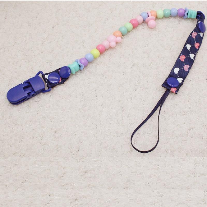 Держатель для соски младенцев с бусинами и прищепкой