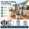 304 Stainless Steel Camping Cup 250-700ml Stainless Steel Mug Travel Cup  For Home Office Outdoor