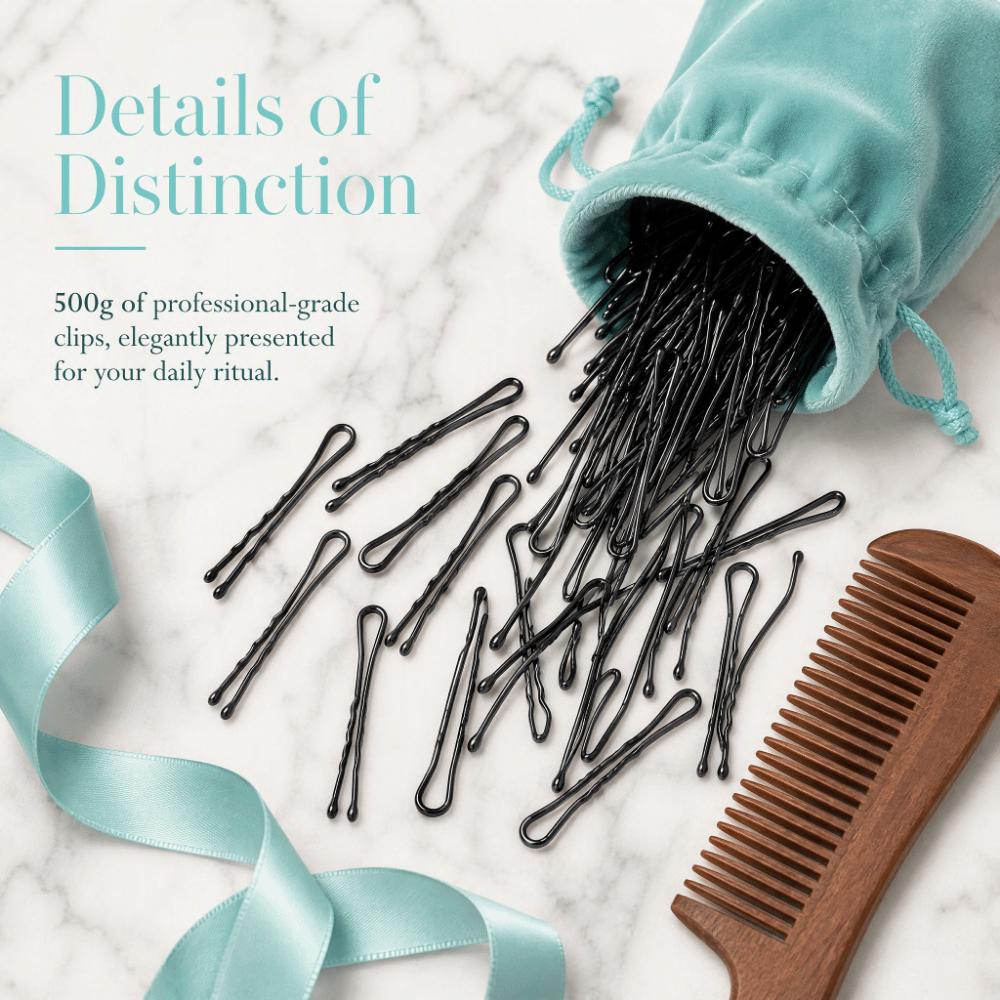 Metal U-Shaped Bobby Pin 500g U-Shaped Hairpins Black Wave Barrettes Women