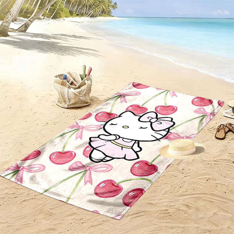 Hello Kitty Beach Towel, Durable and Easy to Clean, Soft and Vibrant Beach Towel Perfect for Travel