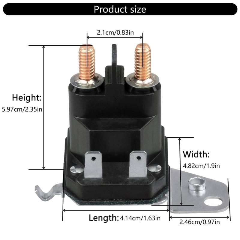 Sturdy Stainless Steel Starter Solenoid 12V 100A Relays Replacement Accessory With Ridings Lawn Mowers Daily Use