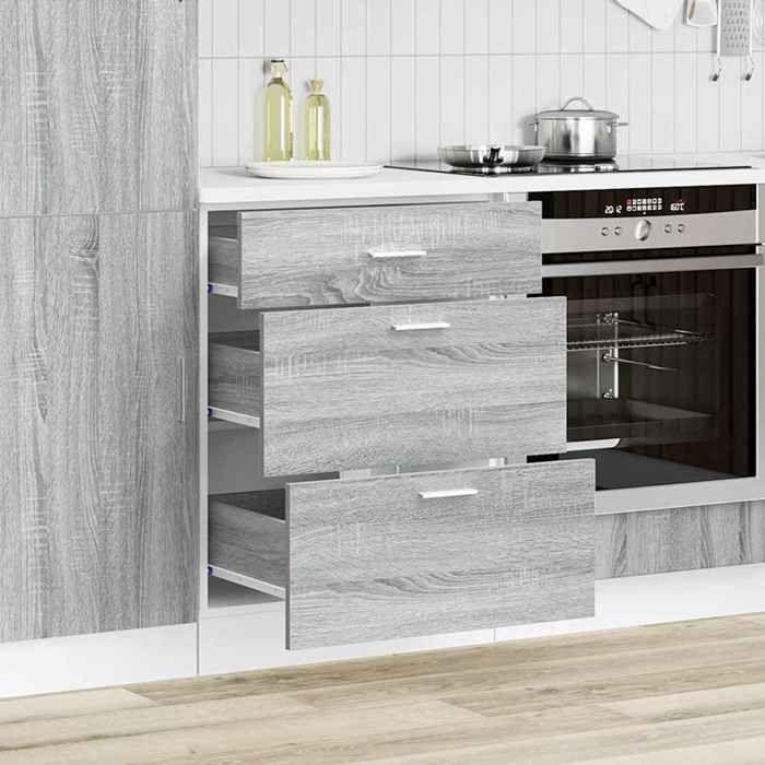 VidaXL Base Kitchen Cabinet "Lyon" Sonoma Grey Engineered Wood 854255
