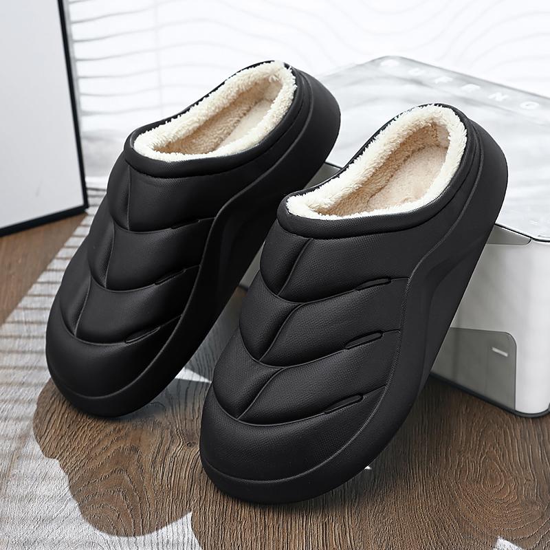 Shoes for Men Men's Slippers Waterproof Slipper Soft and Comfortable Platform Shoe Non-slip Wear-resistant Add Velvet Unisex