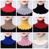 Unisex Fake Turtleneck Collar Warm Autumn Winter Neck Scarf Soft Fake Collar Fashion Knitted Scarves Solid Color