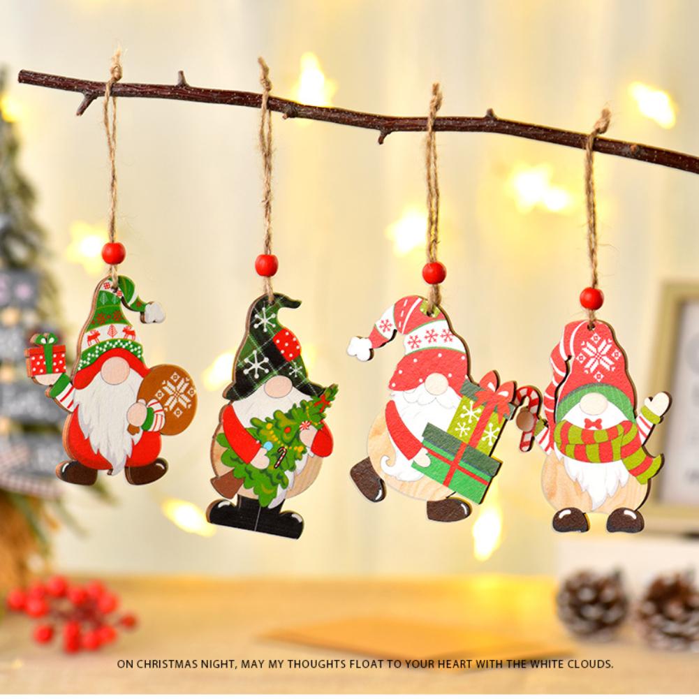 Navidad 2022 рождественские гномы деревянные подвески елочные украшения рождественские украшения для дома новый год