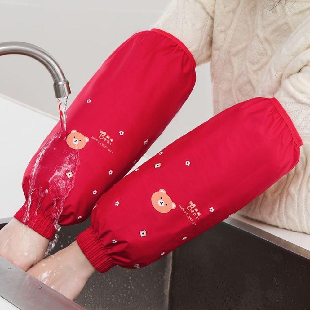 1Pair 33x17cm Cleaning Oversleeves Cute Arm Sleeve Oilproof Oversleeves  Cuff Protection