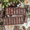 Ретро Арт Цветочный Узор 8 Шт Деревянные Печати Штампы Чернильная Подушечка Журналирование Скрапбукинг DIY Украшение Дневника Подарок
