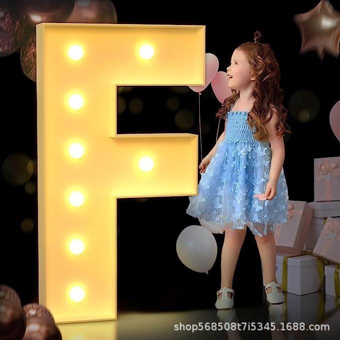 Light Up 3D Number Balloon Box Frame LED Kit For 1st Birthday Party Centerpiece Table Decor Kids Home Display Photo Prop