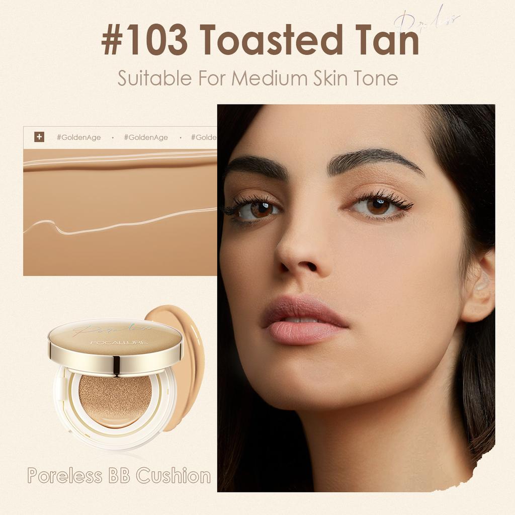 Focallure Poreless BB Air Cushion Foundation CC Cream Матовый консилер Отбеливающий макияж Косметика Водостойкая Осветляющая основа для лица