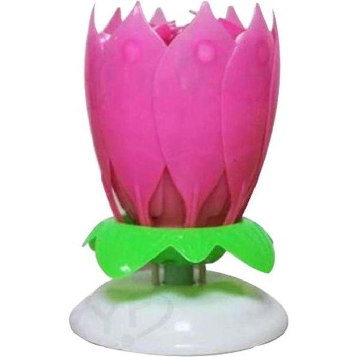 Bougie musicale - Fête de la mode - Lotus - 14 pièces - 11 cm - Multicolore