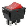 Baomain Red Light SPDT On/Off Snap-in Boat Rocker Switch 4 Pin 16A/250V UL TUV Listed (1, Red)