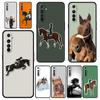 Phone Case For Realme 12 11 10 9 8 5G 7 GT5 GT3 GT2 Pro Plus C21 C11 C25 C35 GT Neo 2 3 3T 5 Cover Galloping Horse Girl Drawing
