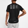 Nike Футболка с коротким рукавом с принтом Dri-Fit Miler, мужские топы, черная AT7841-010