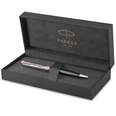 PARKER Sonnet Premium Металлический Серый PGT Шариковая Ручка Средний Подарок Официально Номер Продукта 2119791 и Ручка, Перо, На масляной основе, В коробке, Импортный,