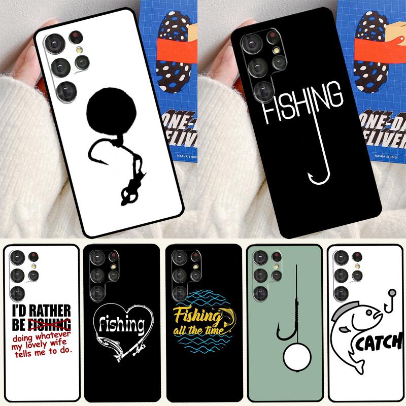 Carp Fish Fishing rod Hook Soft Case For Samsung Galaxy S24 Ultra S9 S10 S20 S22 S23 Plus S21 FE S25 Ultra Funda Cover