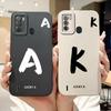 For ITEL S16 Cover For ITEL Vision 1 Pro Case Simple Fashion Letters A-Z Pattern Design Silicone Shockproof Bumper