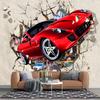 Граффити Обои Автомобиль Разбитая Стена 3D Фреска Спальня Гостиная Кафе Бар Граффити Настенная Фреска Домашний Декор