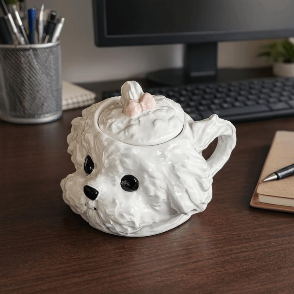 Cloud Coffee Cup with Lid Tea Mug Cute Dog Shaped Mug Birthday Gift