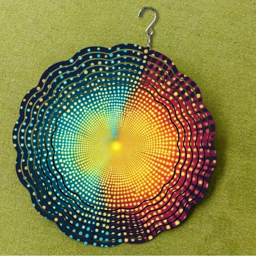 10 Inch Hanging Wind Chime for Outdoor Decor Rotating Design with 360 Hook Perfect for Patio Balcony Garden Spring Summer Art Gift