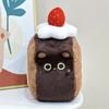 Hot Selling New Children's Toys Cute Kitten Strawberry Chocolate Swiss Roll Creative Plush Doll