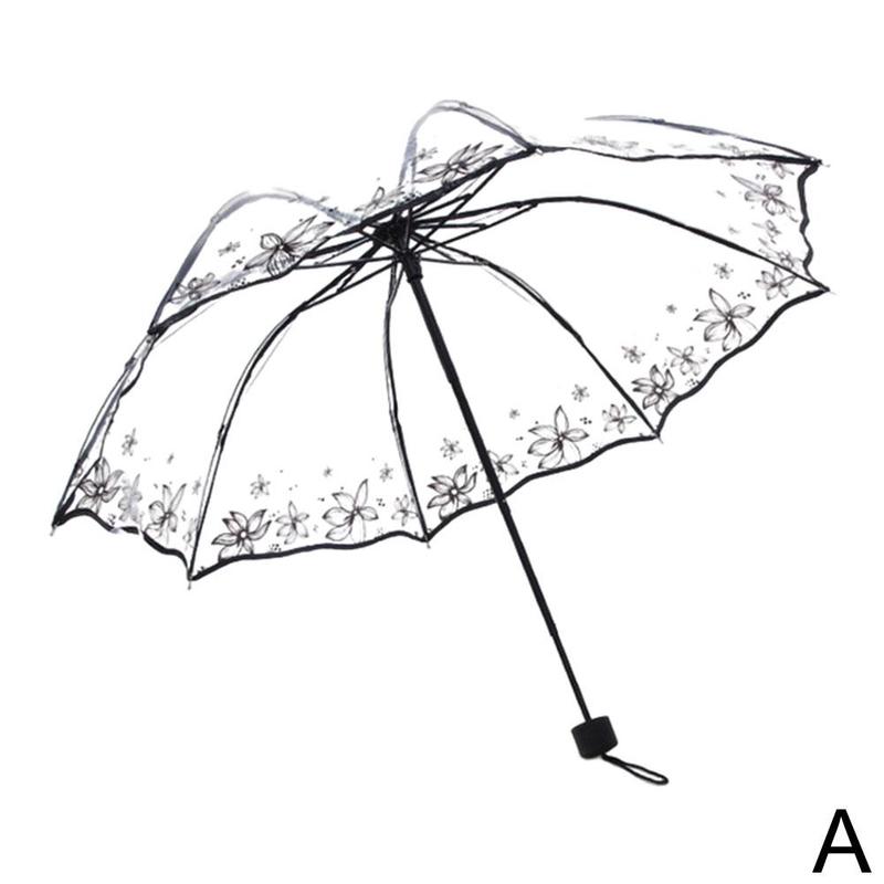 Прозрачный Автоматический Зонт от Дождя Ветрозащитный Авто Зонт Женский Складной Бизнес Зонт Fol W7X3
