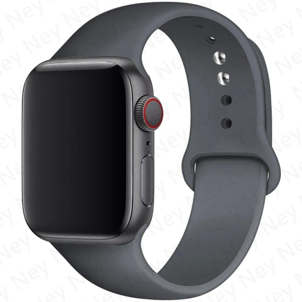 Силиконовый ремешок для Apple Watch Band 44 мм 40 мм 49 мм 45 мм 41 мм 38 мм 42 мм Correa Belt Bracelet IWatch Series 9 8 7 6 5 3 SE Ultra 2