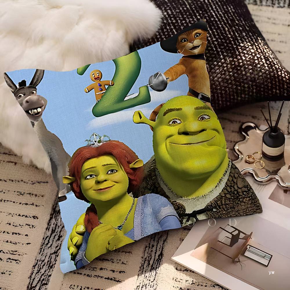 Кавайная Милая Кино Шрек Подушка Подарки Домашний Офис Мебель Спальня Диван Автомобильная Подушка Чехол 45x45см