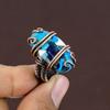 Подарочное кольцо ручной работы из медной проволоки с натуральным драгоценным камнем колючая устрица, размер 7 c5B09